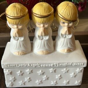 Hallmark Thoughtfulness Angel Trinket Box- White and Gold New
